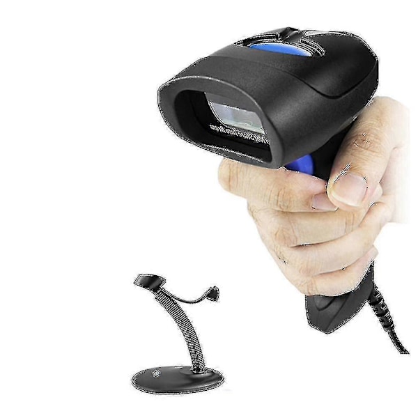 2D QR Strekkode Trådløs Skanner, Leser Skjerm Strekkode