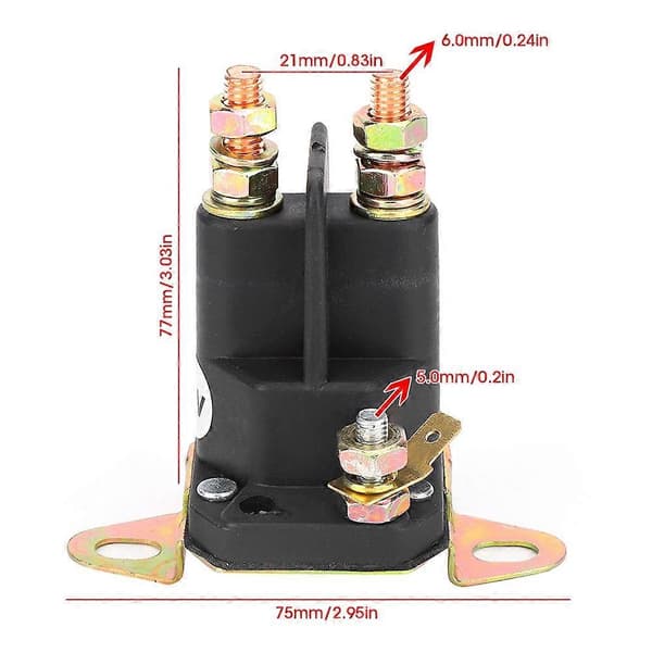 12V Starter Motor Solenoid Relæ Magnetisk Switch 33-331 Universal OEM Udskiftning
