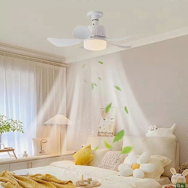 Modern LED Takfläkt med Ljus Dimbar E27 Sovrum Vardagsrum Fläktlampa
