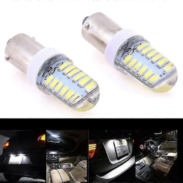 2 ST BA9S T11 T4W 3014 24smd 12v LED bil sidoljuslampor interiörlampor vit
