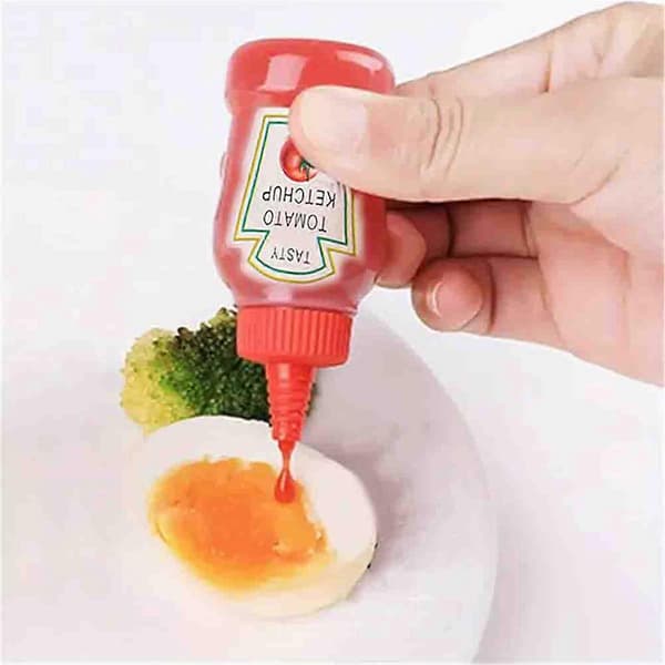 Mini Ketsuppipullot Bento-rasian tarvikkeisiin, Mini Maustepullot