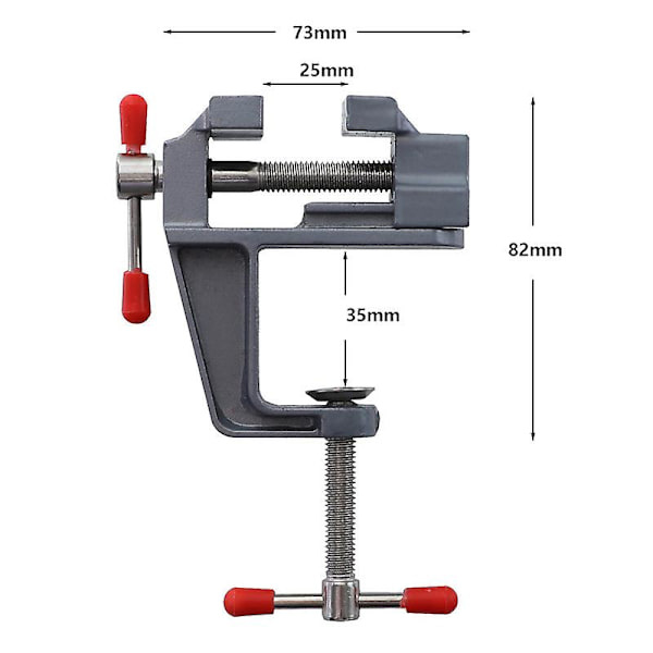 Bærbar Mini Bord Vise Klemme Lille Skrue For Små Arbejder Hobby Smykker Diy Håndværk Reparationsværktøj Arbejde T