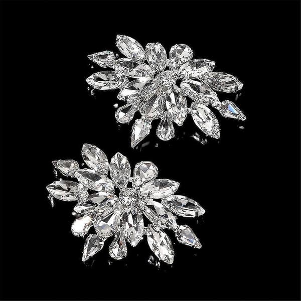 2 stk. Bryllup Brude Krystal Rhinestone Krystal Sko Sko Klips 1 Par