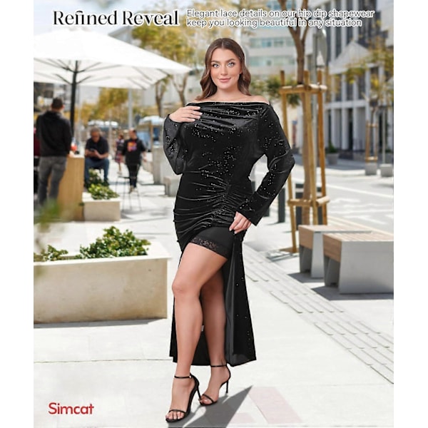Hofte- og rumpeputer for kvinner, polstret dip-forsterker, Bbl Filler Shapewear-shorts for
