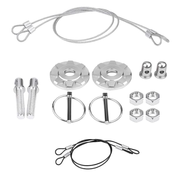 CNC Aluminiumlegering Bil Racing Panserlås Utseende Kit Universal Sølv
