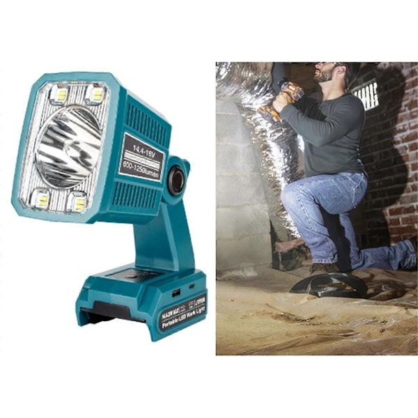 Makita 14.4-20V Li-Ion akulle sopiva johdoton LED-työvalo Taskulamppu Spottivalo Ulkovalaisin
