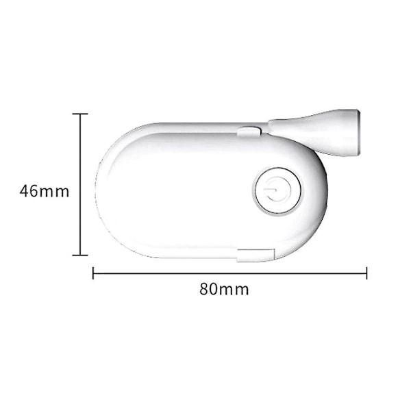 Mini Sammenleggbar Boklampe Øyebeskyttelse Lys Clip-on 360 Flip Studielampe Oppladbar USB Reise Soverom Leselampe