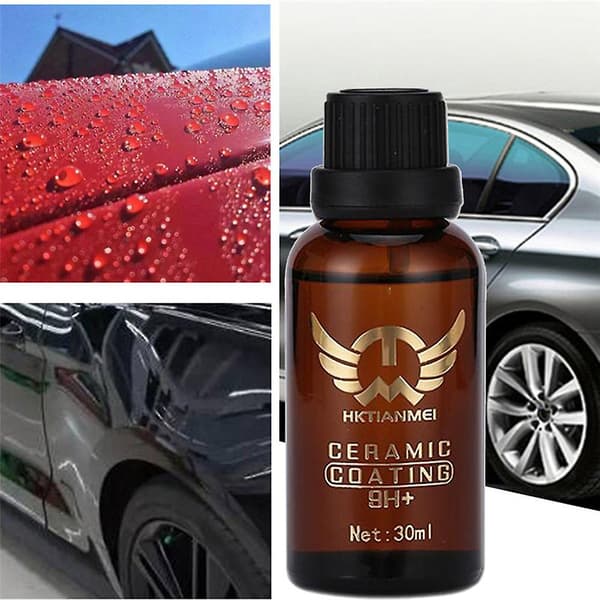 30ml 9H Keramiskt Flytande Bilglasbeläggning Auto Hydrofob Poleringsfärg Vård