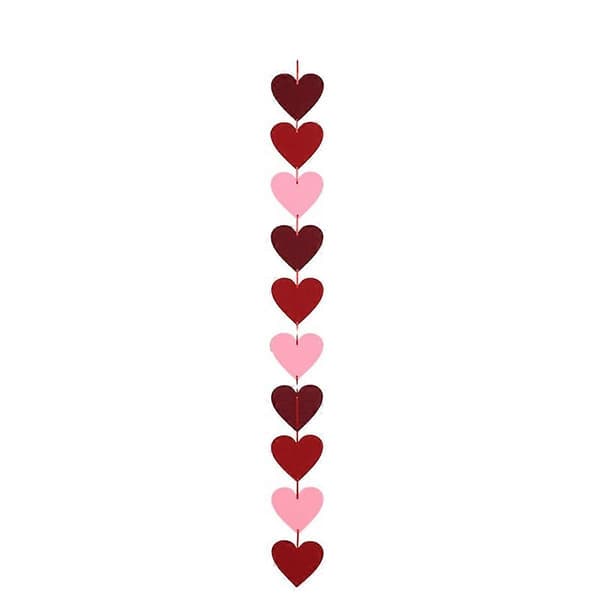 Hjerteformede Valentinsdagdekorasjoner Hjerteformede Flagg Valentinsdag Kjærlighetsdekorasjon og Bånd