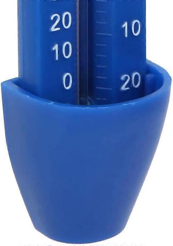 Vattentemperatur Termometer Dammtermometer Pooltermometer med Snöre Splittringsresistent för Utomhus Inomhus (1st, blå)
