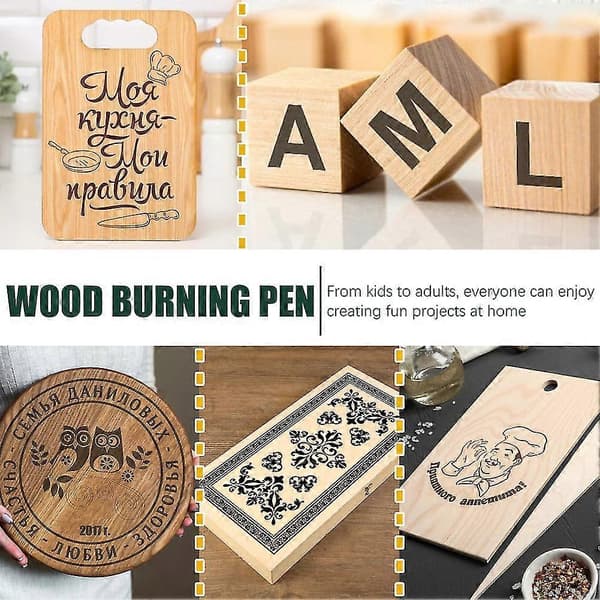 Vedbrenningspenn med fin spiss, kjemisk svisjmerke, trygg pyrography