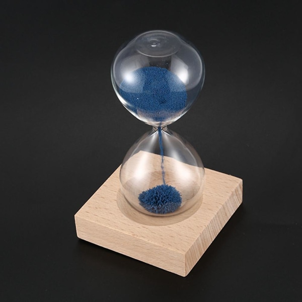 Træglas + Jernpulver Sandblomstrende Magnetisk Timeglas Med Emballage Timeglas Trægave P