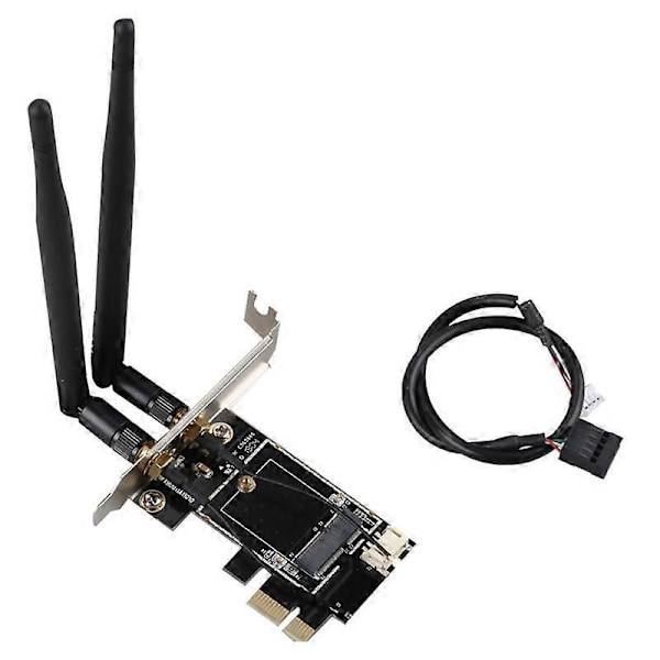 PCIE WiFi -korttisovitin langaton verkkokortti M2 NGFF Bluetooth -muunnin pöytäkoneelle Wi-Fi 8260 8265NGW AX200 9260 7265