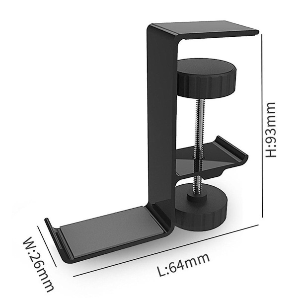 Klips-på Hodetelefonholder Z20 Klips-på Hengerkrok Hodetelefon Universal Henger Metall Skrivebord Benkeplate Ho