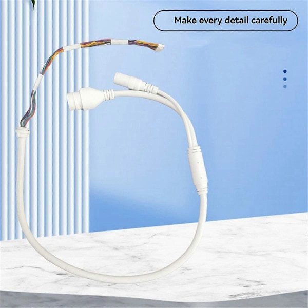Ethernet LAN-kabel 10 Pin 10 Core PoE RJ45 Nettverkskabel for IP-kamera, Høyhastighets Dataoverføring