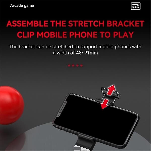 Trådløs Joystick Controller Arcade Fighting Game Fight Stick Gaming Joystick Til Ps3///switch/pc/android Hvid+sort