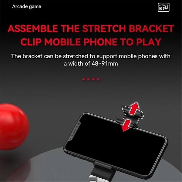 Trådløs Joystick Kontroller Arkade Kampspill Fight Stick Gaming Joystick For Ps3///switch/pc/android Hvit+svart