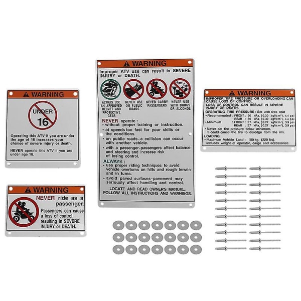 Til advarselsmærkater Klistermærker Etiketter Aluminium Backed Banshee