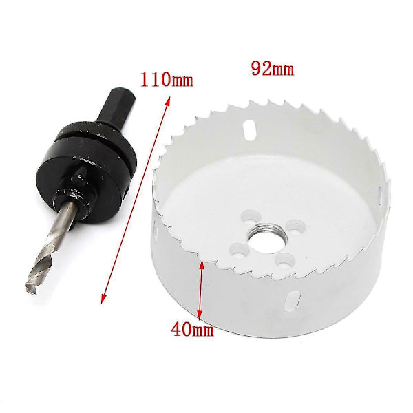 92mm Bi-metal Hulsav Diameter Med Dorn Bit Borehul Sav Skærende Fræser