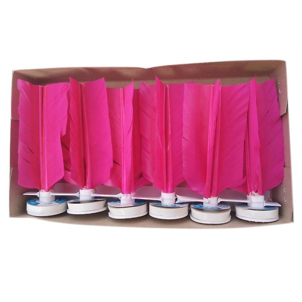 6pack Feather Kick Shuttlecock Exercise Game For Kids Adults Pink