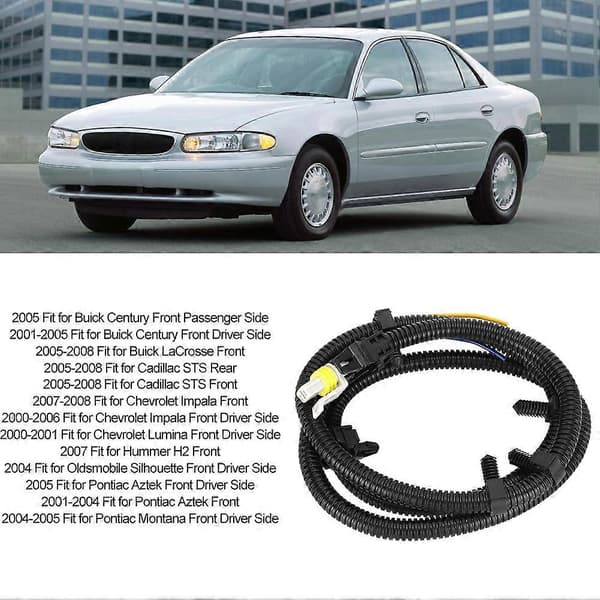 2 stk. ABS hjulhastighedssensor ledningsnet 10340314 Udskiftning Passer til Buick Century