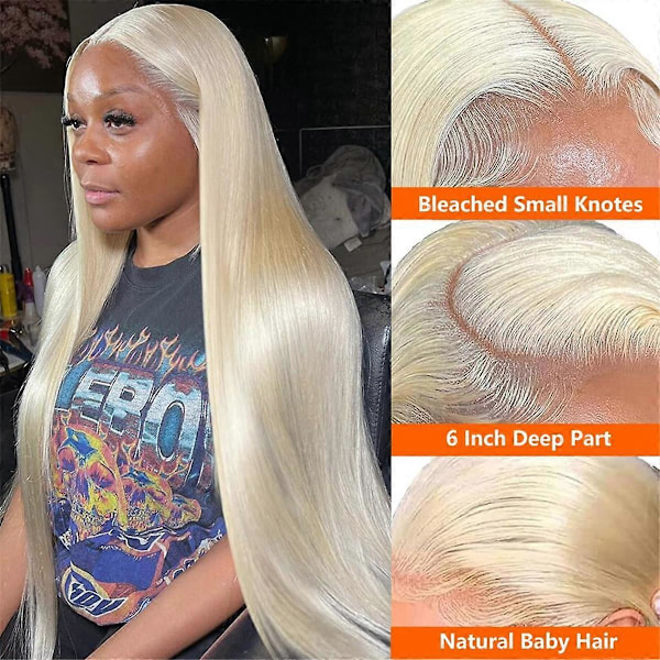 Lace Front Peruk, Limfri Peruk, Mittbena Rak Peruk Damperuk (30 Tum)