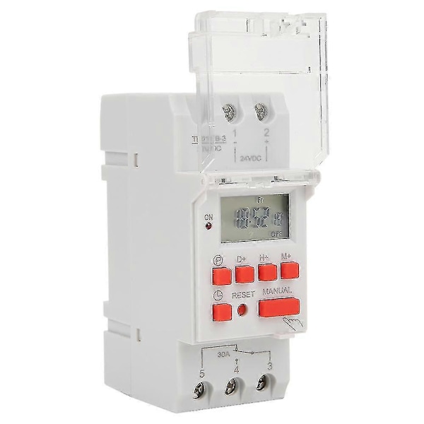 DC 24V 30A Veckovis 12/24 timmars Timer Switch LCD På Av Kontroll Programmerbar Tidsrelä Banmo