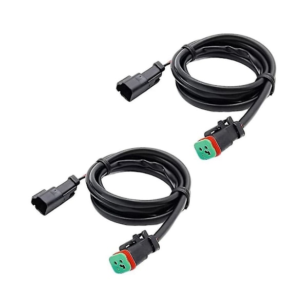 2 Lead 4 I 1 Tysk Dual Outputs Dt Dtm Hun Connector Socket Adaptere Til Led Tågelygte Led Pod