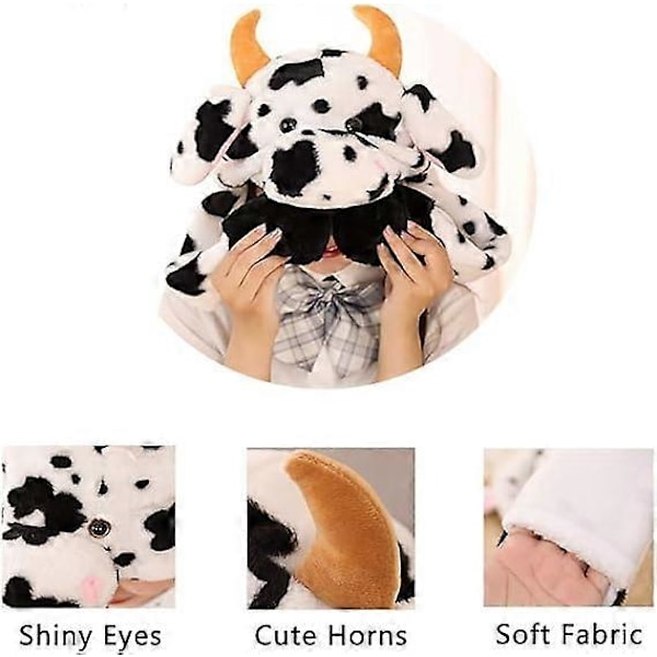 Øre Hoppende Bounce Hoppe Hat Plys Ferie Cosplay Kjole Hvid