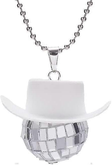 Disco Kugle Bil Tilbehør, Disco Spejl Ornament, Disco Cowboy Hat Tilbehør, Bil Disco Charm, Disco Banmo
