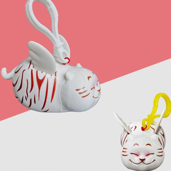 Fly Tiger Nøglering Charms Søde Nøgleringe Chubby Fat Tiger Pyntepose