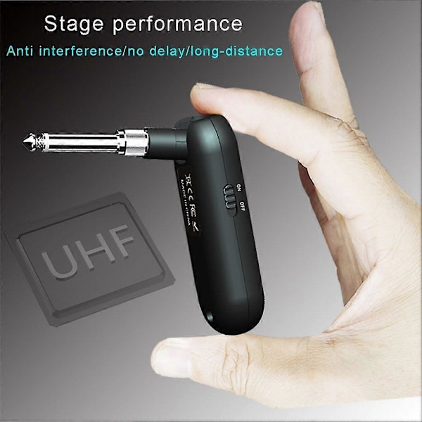 Trådløst gitarsystem UHF gitar sender mottaker gitarsystem for elektrisk gitar bass musikkinstrument
