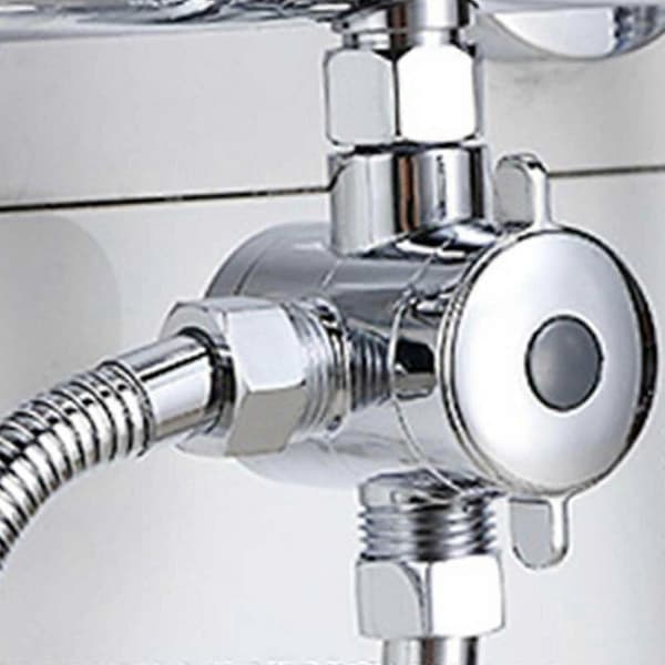 3-vejs T-adapter Badekar Bruse Mixer Aflederventil Stikkontakt