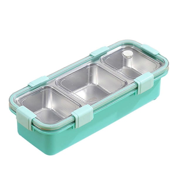 Lunchlåda med 3 Fack, Portabel Matförvaringsbehållare B
