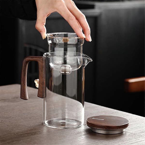 720ML Glass Tekanne Vannseparasjon Indre Beholder Magnetisk Bryter