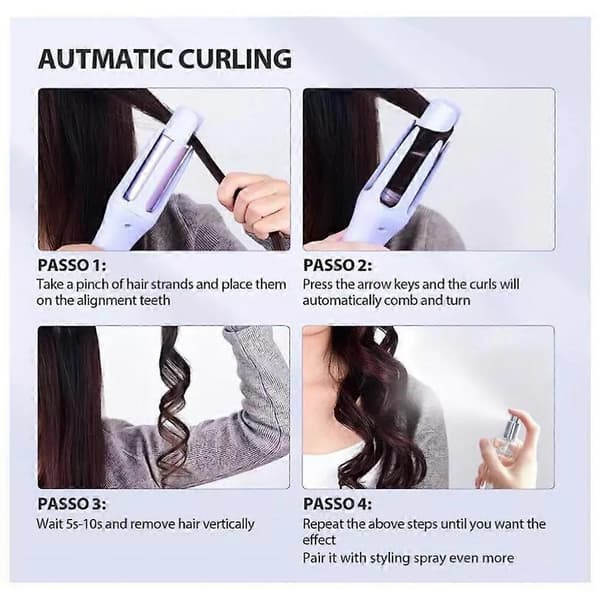 Numoya - MagicCurler, Numoya Magic Curler, Automatisk Hårlokkejern Purple