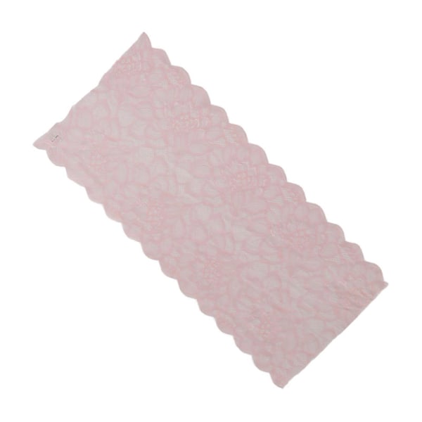 Spetsband 23cm Bred Nylon Hög Elasticitet Mjukt Används Ofta Klädtillbehör för Skor Hattar Sömnad Rosa YEMAA