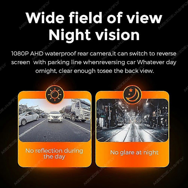HD 170 Graders Sony/mccd Fisheye Linse Stjernelys Nattesyn Bil Bakkamera Bakkamera Bagfra Kamera Til Android DVD Bilmonitor