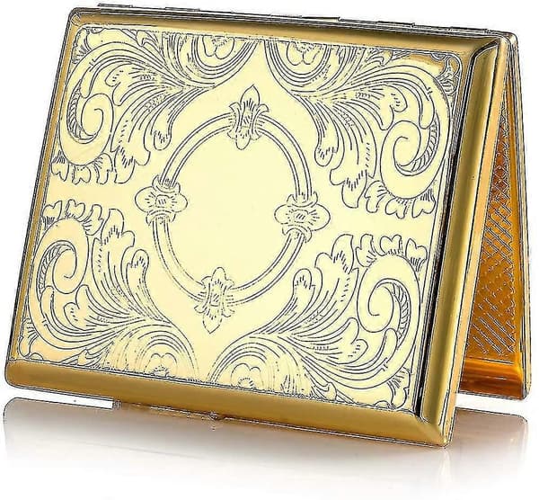 Guld Cigarette Etui, Metall Cigarette Box, Cigarette Etui Cigarette Etui För 20