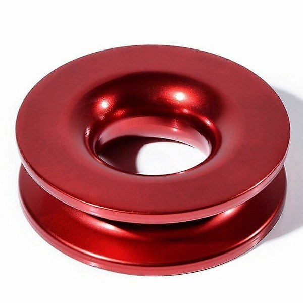 Aluminium RECOVERY RING SNATCH-RING 41000Lb til 3/8 1/2 tommer Syntetisk Vindespiltov RED