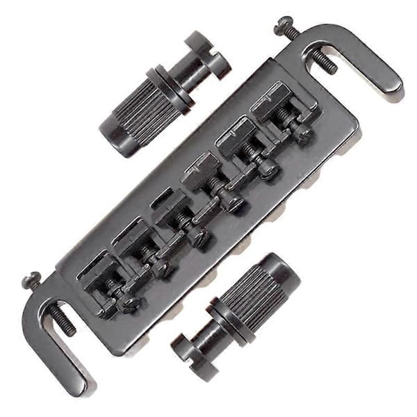Pro 52,5 mm Pigtail-stil Justerbar Bro-Endestykke til Style Elektrisk Guitar, Sort