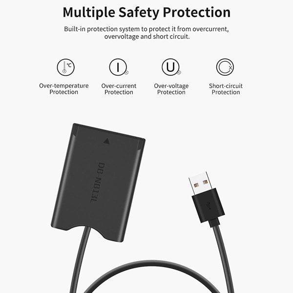 -13l Dummy Batteri med USB-A Strømadapter DC-Kobling for G7x2 G7x3 G5x2 G9x2 G1x3 G5x G9x Sx620 S