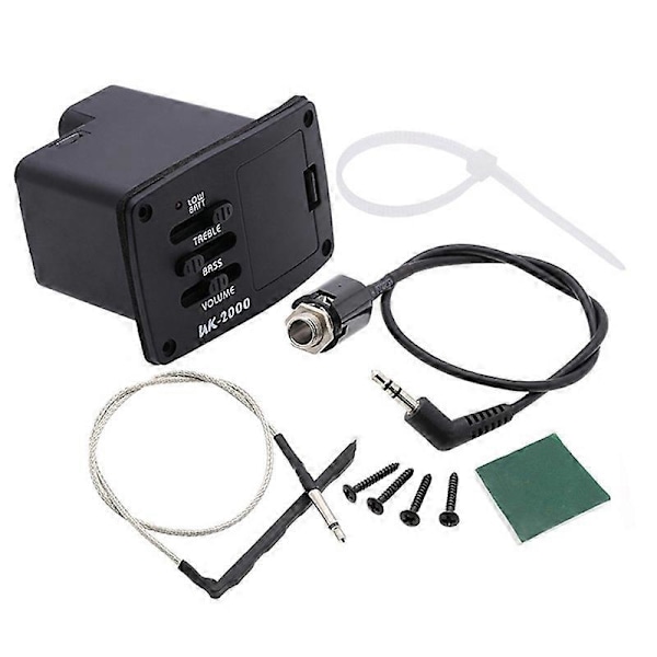 Pickups UK-2000 Ukulele Mini Guitar Pickup 2-bånds UK2000 EQ Equalizer System til Ukulele Guitarra