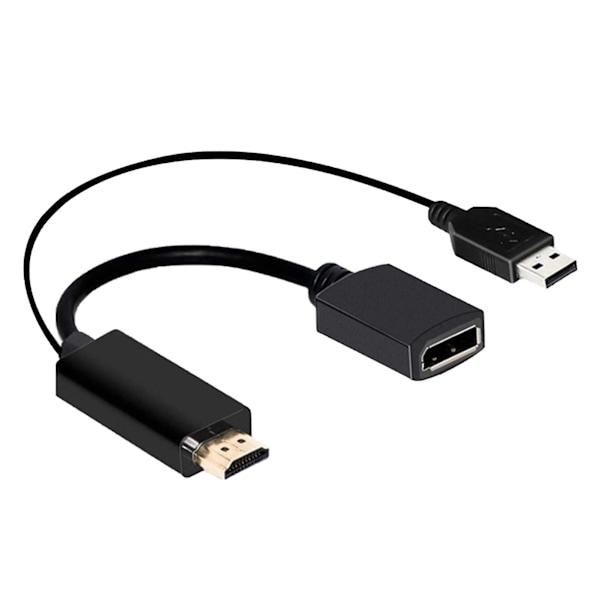 Mini Bærbar DisplayPort 4K 30Hz Audio Video Adapter Konverterkabel for Bærbar PC HDTV Monitor