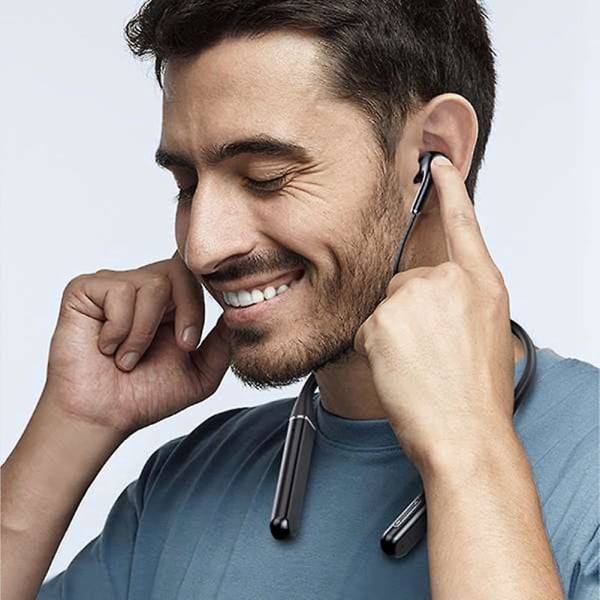 100 timmars Bluetooth hörlurar Stereo trådlösa Bluetooth hörlurar Nackband Brusreducerande Sport