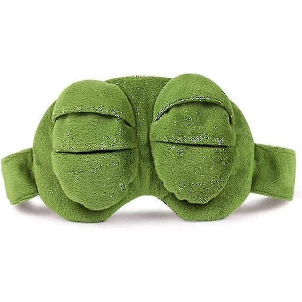 3D Groda Ögonmask - Söt Tecknad Groda Ögonbindel, Supermjuk Ögonmask_l