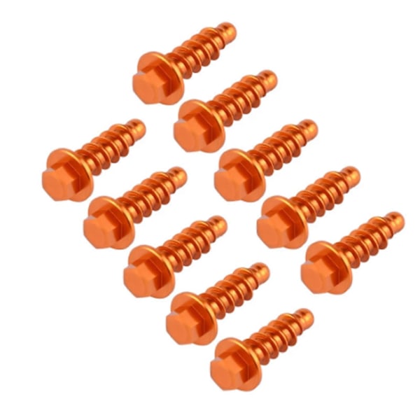 Selvspændende skruer sæt Anodiseret finish Passer til 125 150 200 EXC XC SXF EXCF XCF 1997-2020 (Orange)