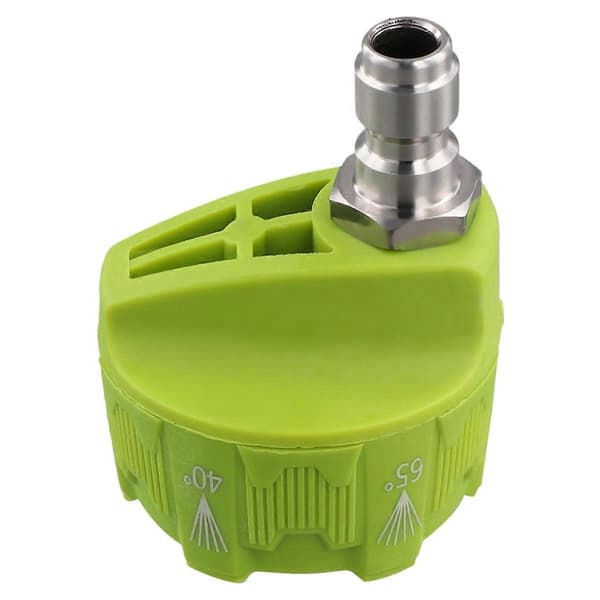 Högtryckstvättmunstycke Justerbara Rengöringsmunstycken Justerbart Slangmunstycke Snabbkoppling Hane Adapter Grön