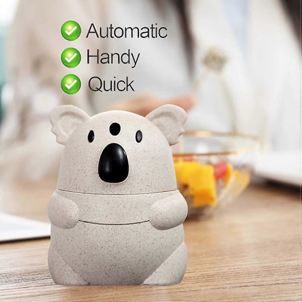 Pop-up Tandpetshållare, Automatisk Tandpetare Dispenser, Tandpetare Förvaringslåda (Koala)