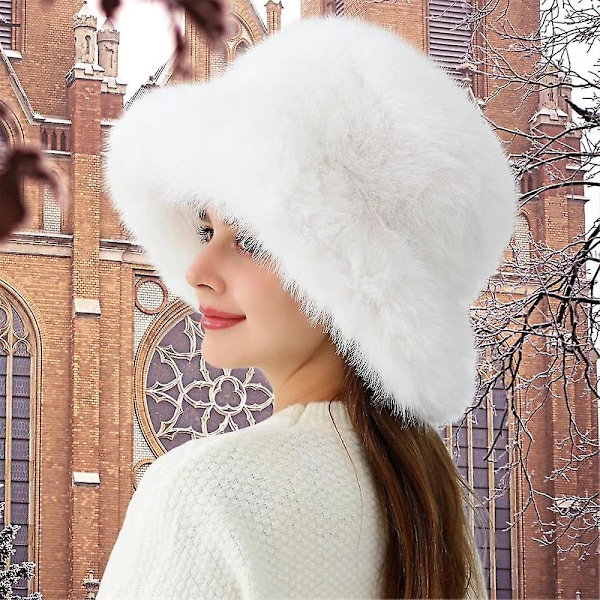 Faux Fur Dame Vinter Spand Hat Varm Beskyttelse Mod Kold Fiskerhue Moderigtig Vinterhat Til Kvinder Vinterhue-a